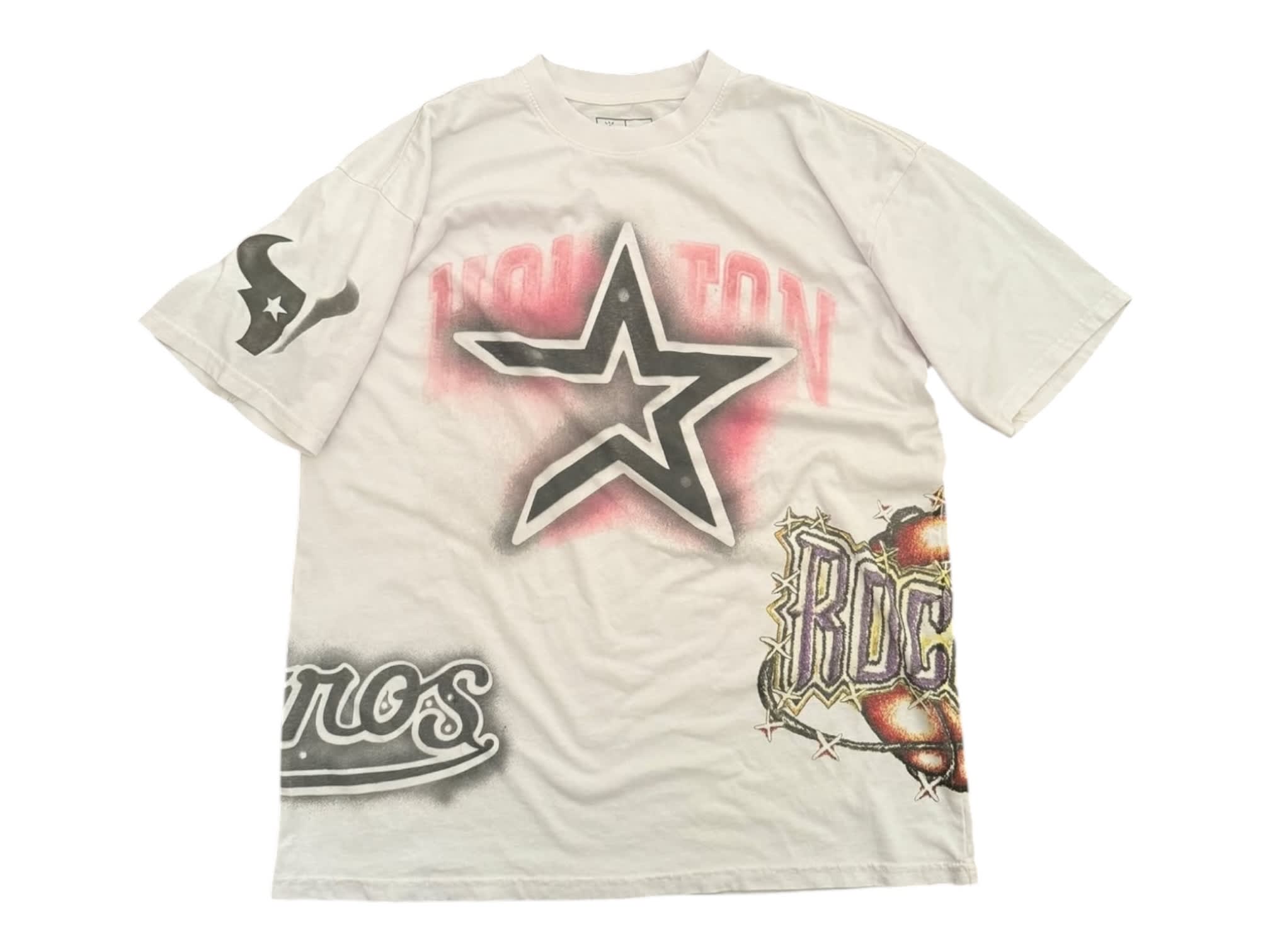 Cactus Jack Fanatics 2025 Rep Your City Houston T-Shirt Bone